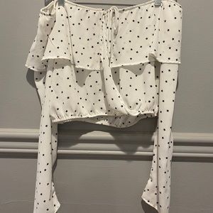 White Star Print Top